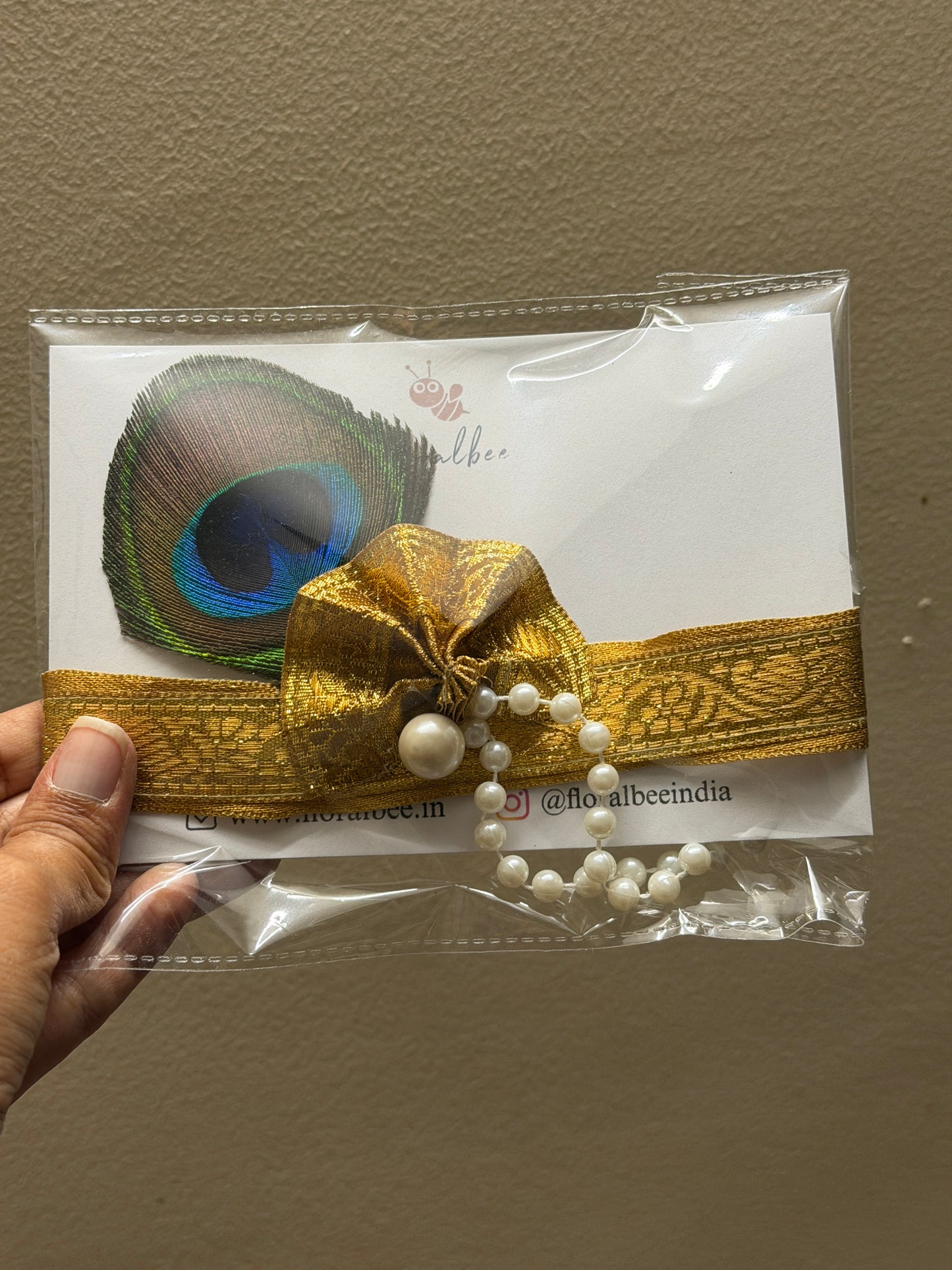 Peacock baby headband 11- Janmashtami special
