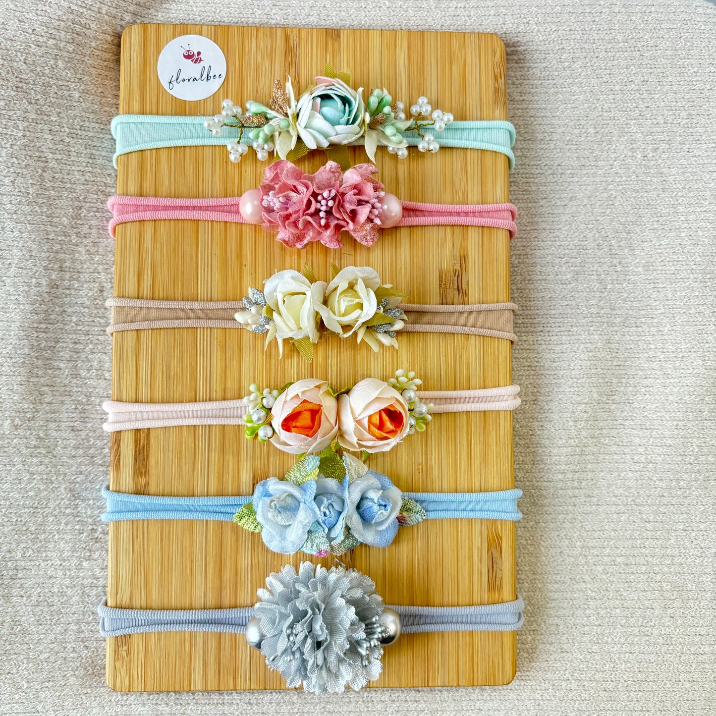 New pastel floral baby Headbands Combo of 6