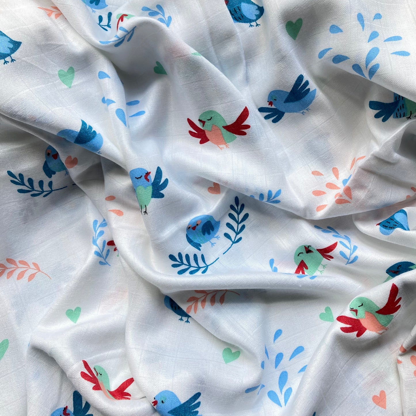 Bamboo Swaddle: Birds 120x120 cm