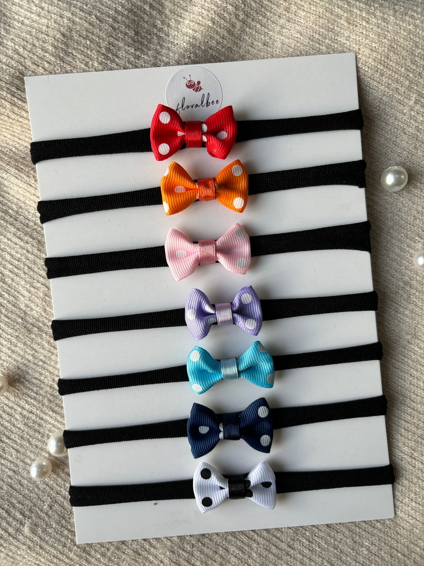 Bow baby headbands combo of 7