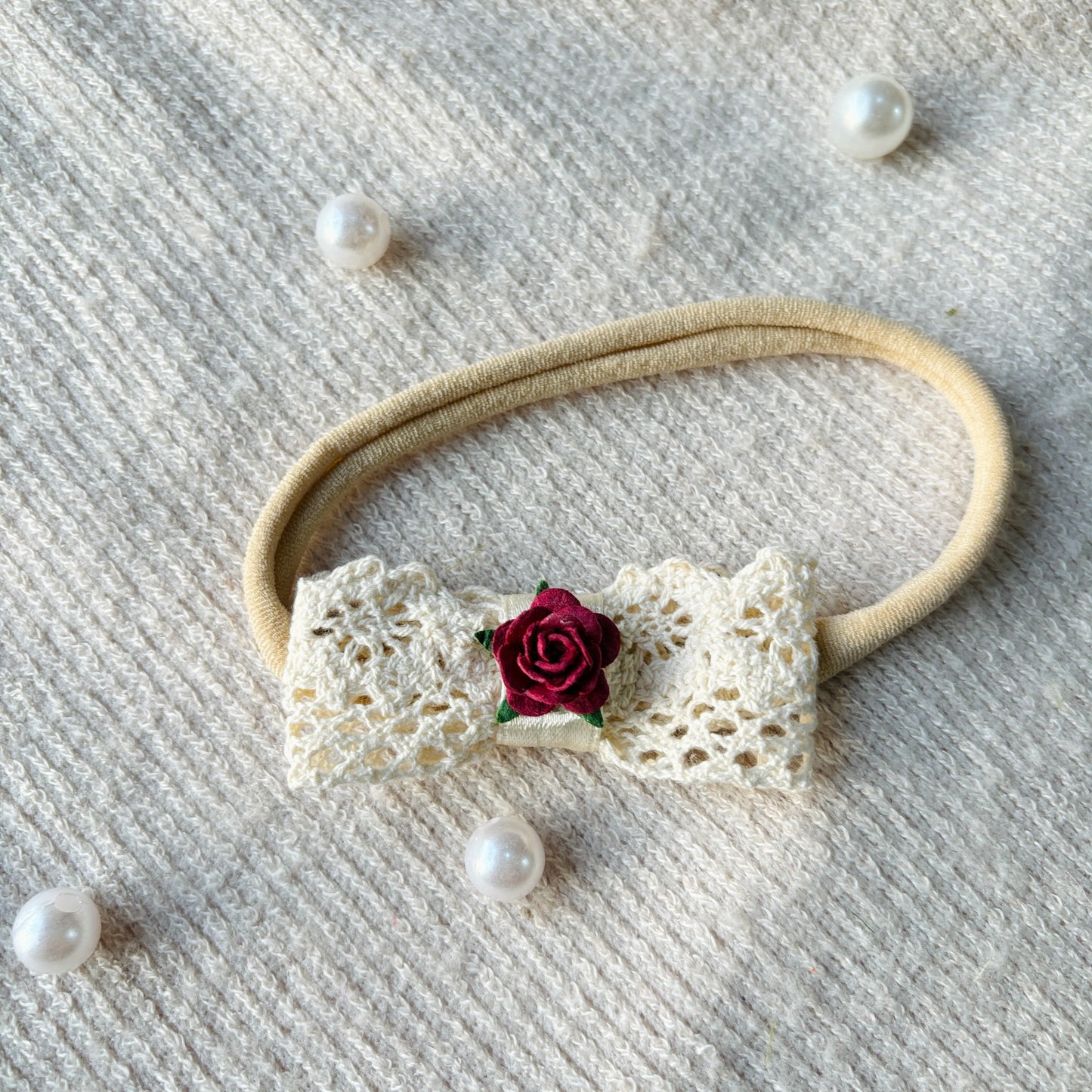Lace magic floral baby headband