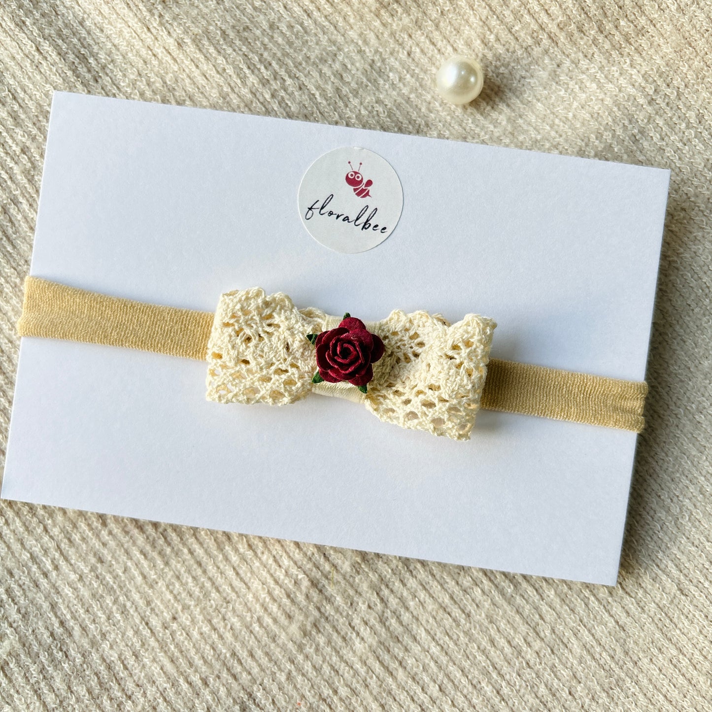 Lace magic floral baby headband
