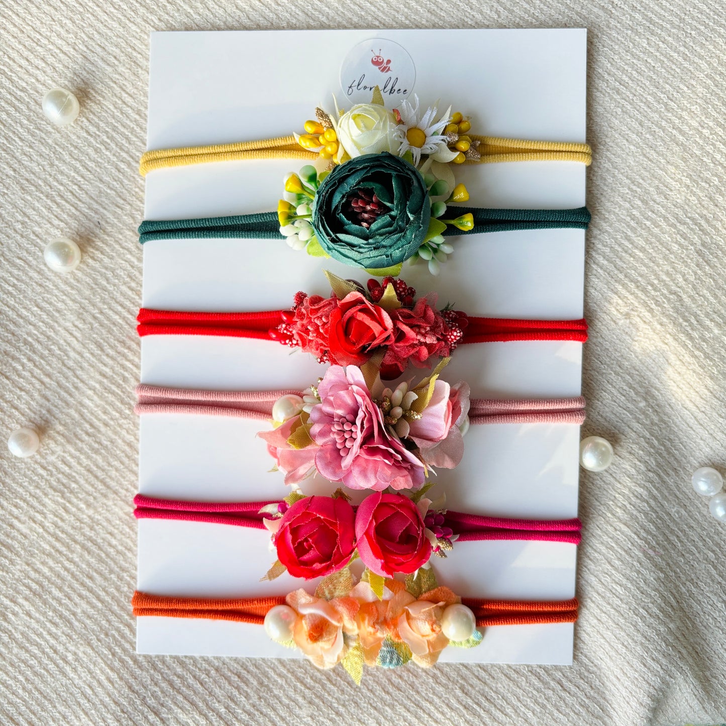 Blossom- Floral baby headbands combo of 6