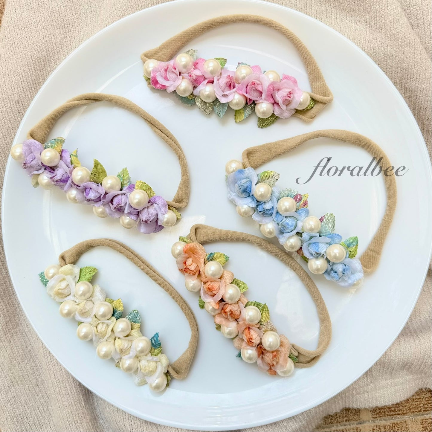 New Pastel Floral Headbands Combo of 5