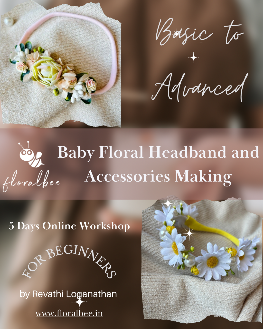 [SEPTEMBER] Tamil- 5 Days Online Baby Headband and Accessories Making Class