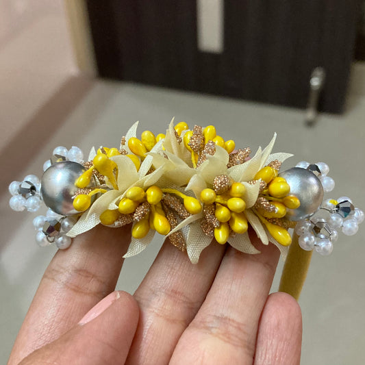 Yellow ethnic baby headband