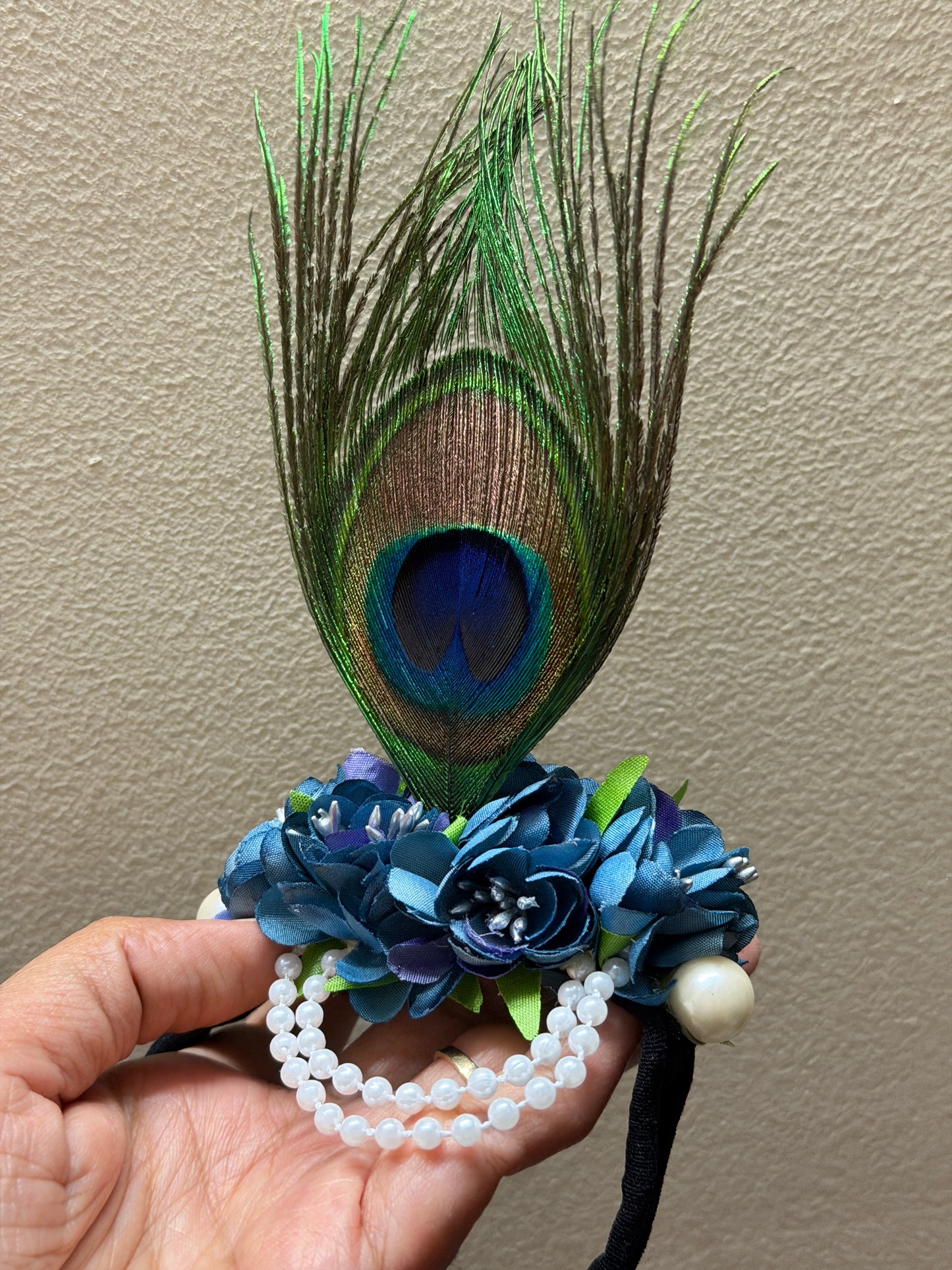 Peacock baby headband 1- Janmashtami special draft
