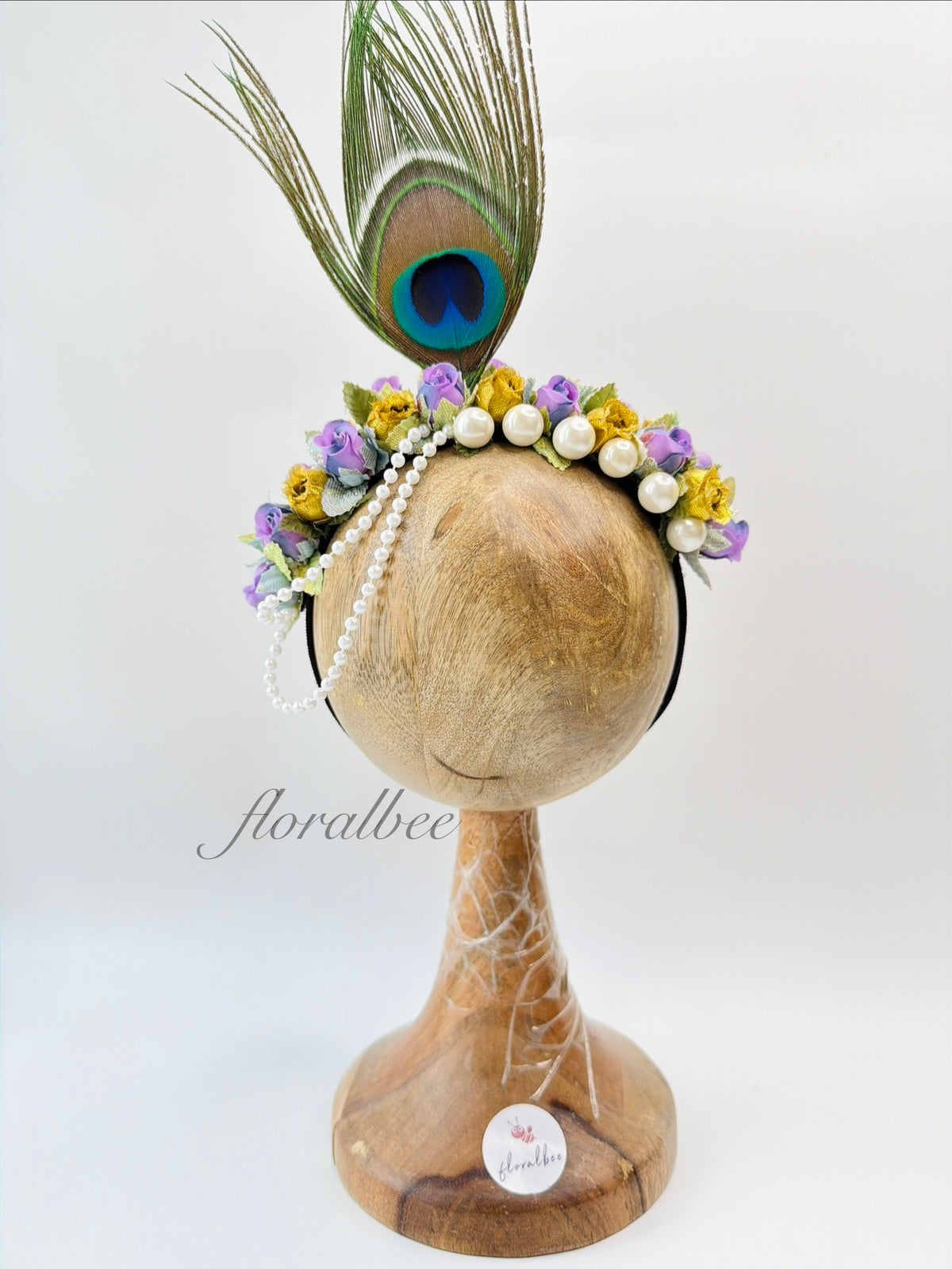 Peacock kids floral headband 10- Janmashtami special