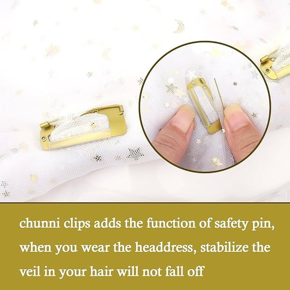 Add on- Dupatta clips- Golden ( pack of 4)