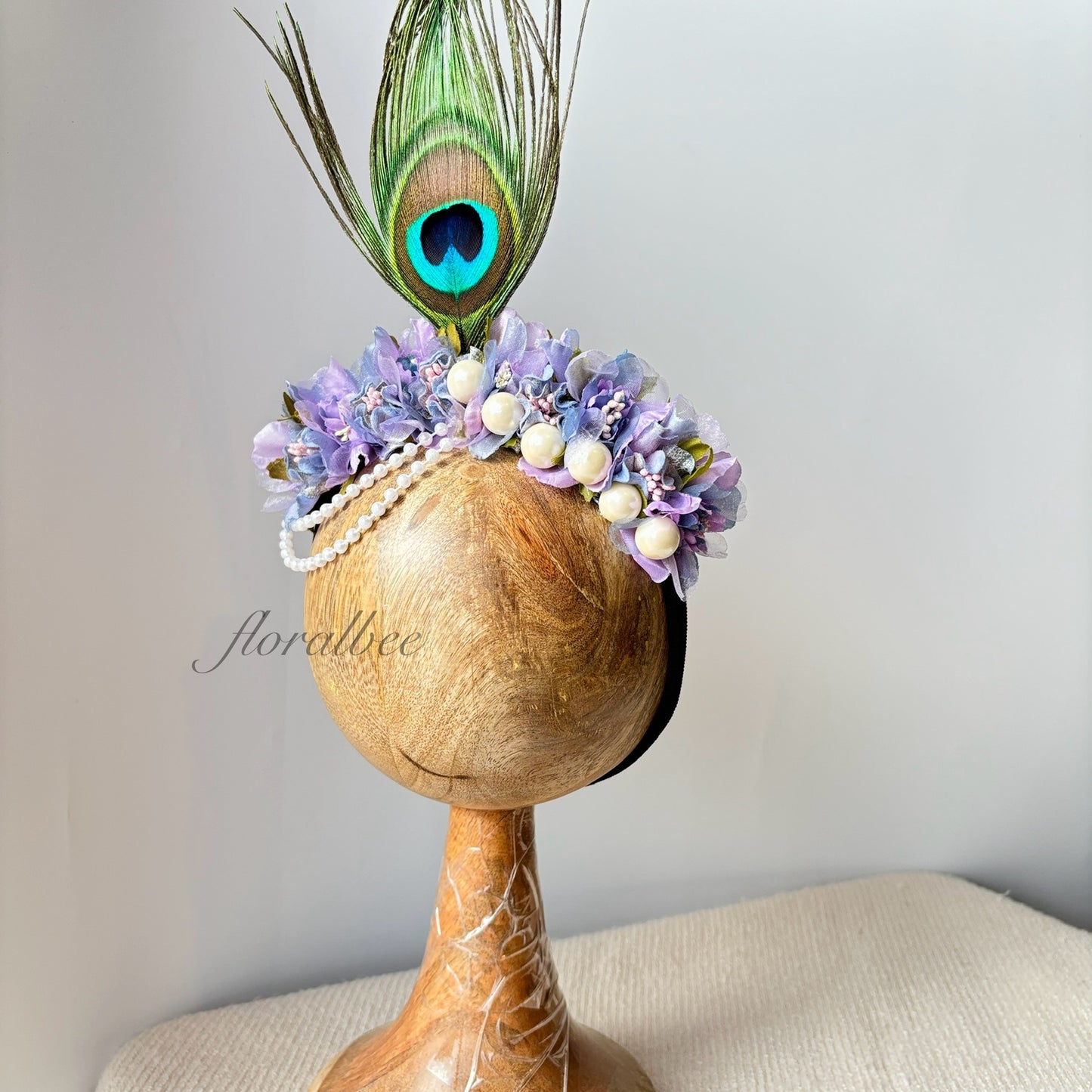 Peacock baby headband 6- Janmashtami special