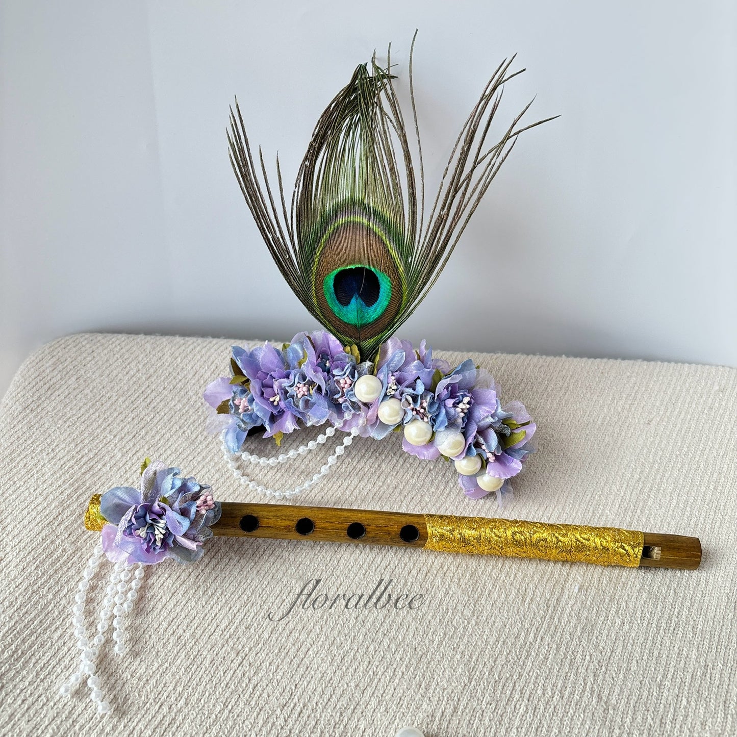 Peacock baby headband 6- Janmashtami special