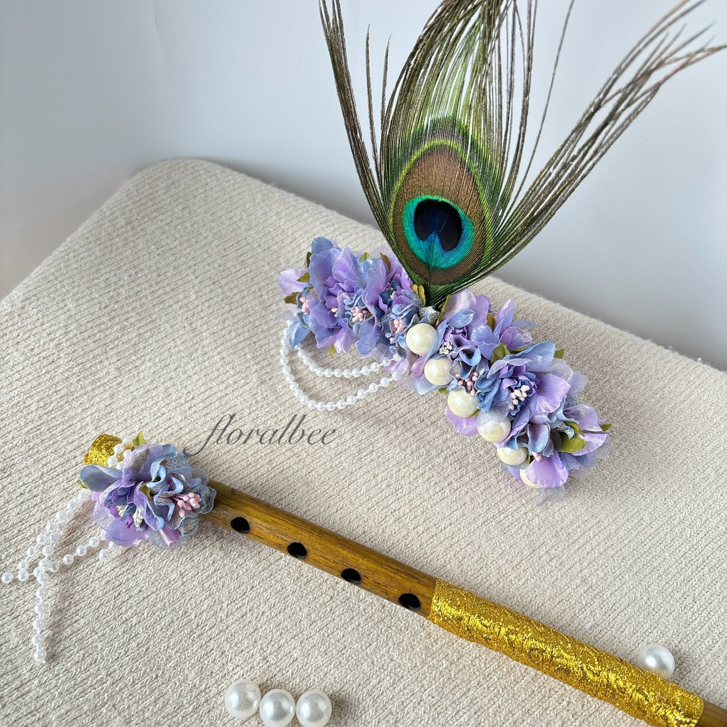 Peacock baby headband 6- Janmashtami special