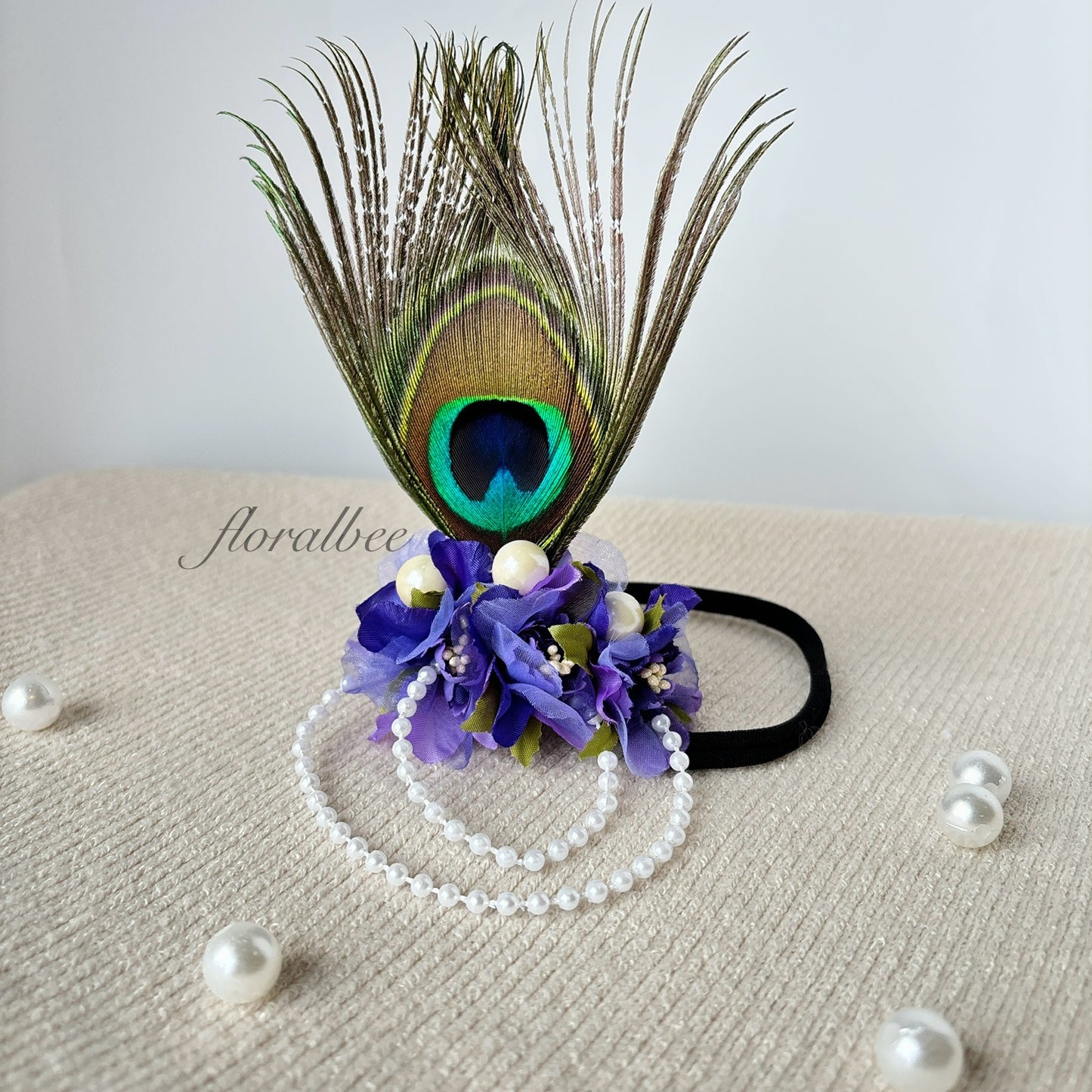 Peacock baby headband 5- Janmashtami special