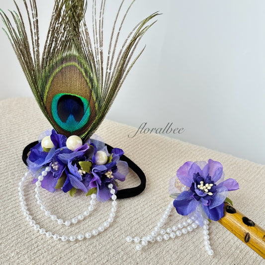 Peacock baby headband 5- Janmashtami special