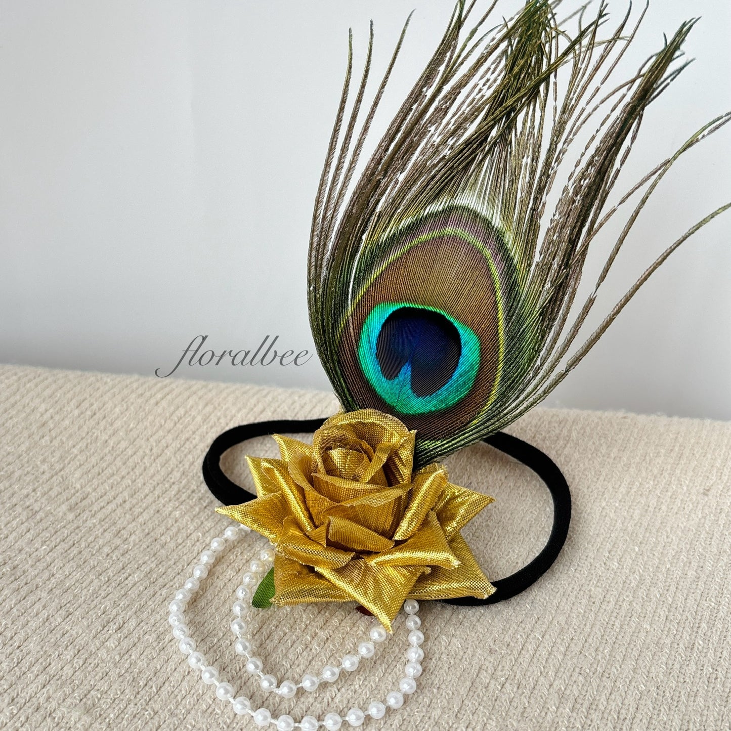 Peacock baby headband 2 - Janmashtami special