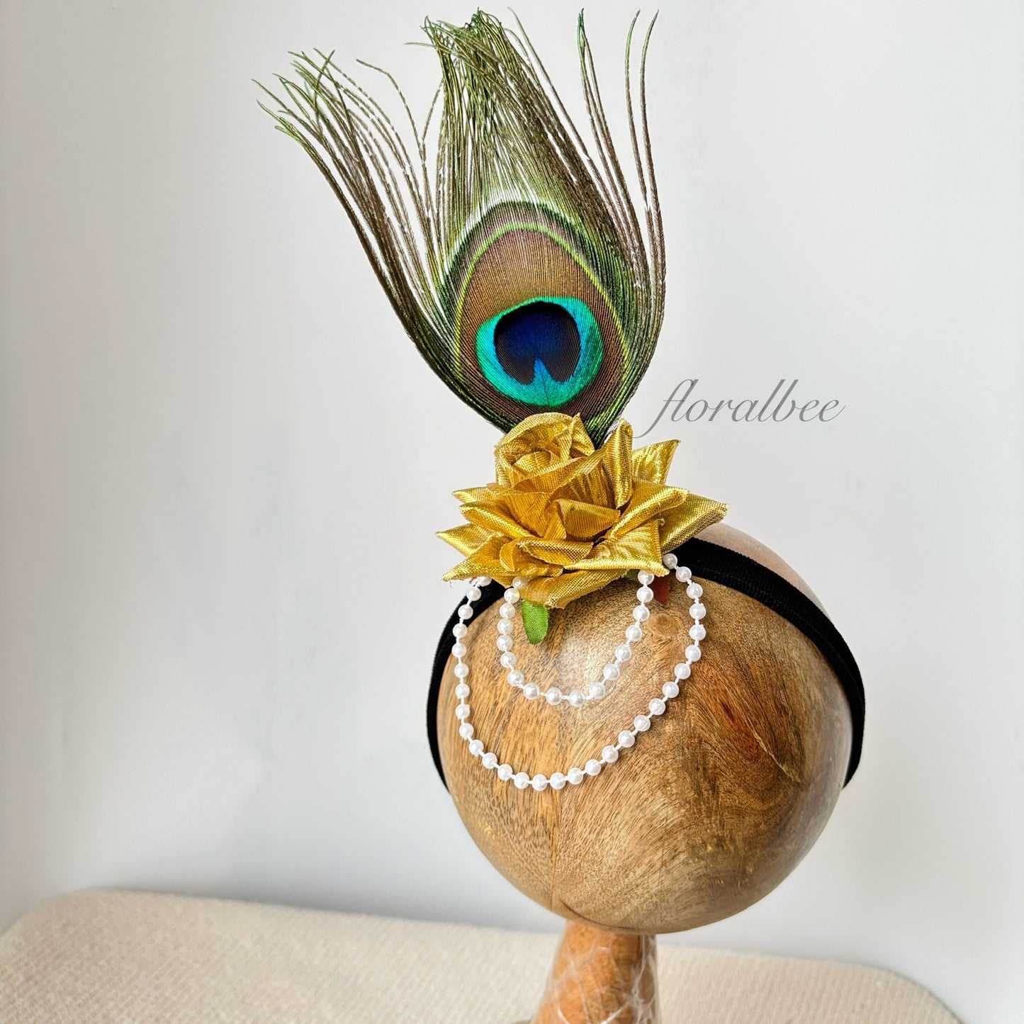 Peacock baby headband 2 - Janmashtami special