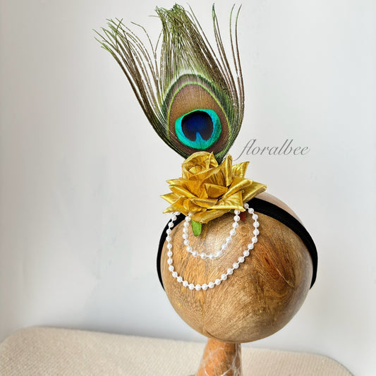Peacock baby headband 2 - Janmashtami special