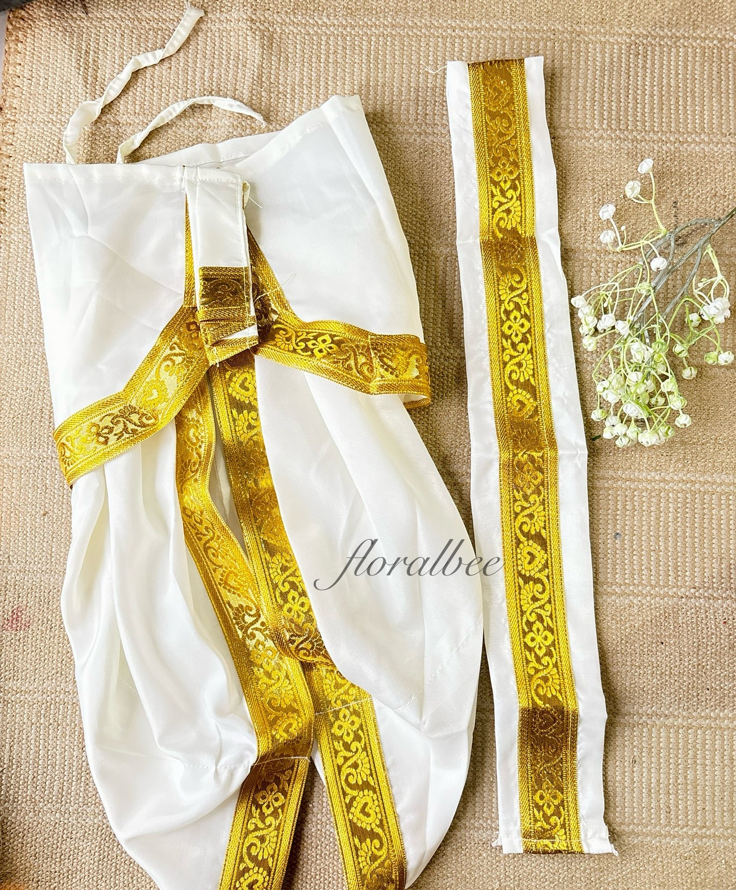 Little Krishna 3 piece Dhoti set - Janmashtami special