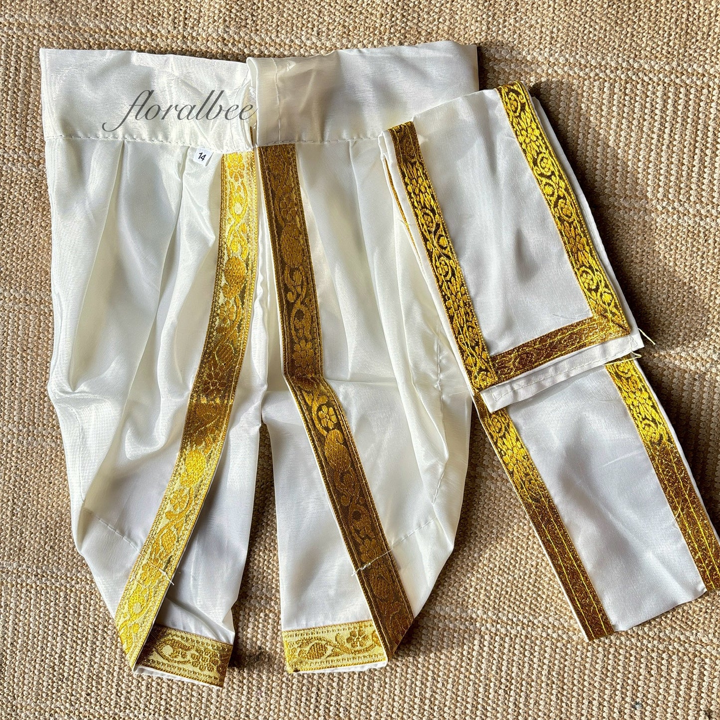 Baby Krishna 2 piece Dhoti set (newborn to 12 months) - Janmashtami special