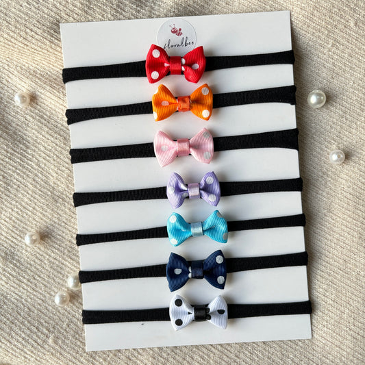 Bow baby headbands combo of 7