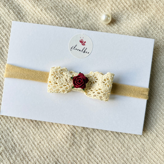 Lace magic floral baby headband