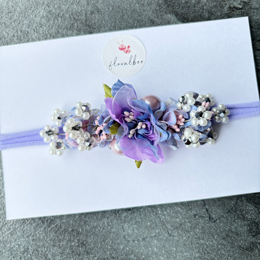 Floralbee exclusive purple floral baby headband