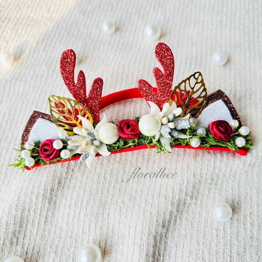 Floralbee exclusive Christmas floral baby headband - 1