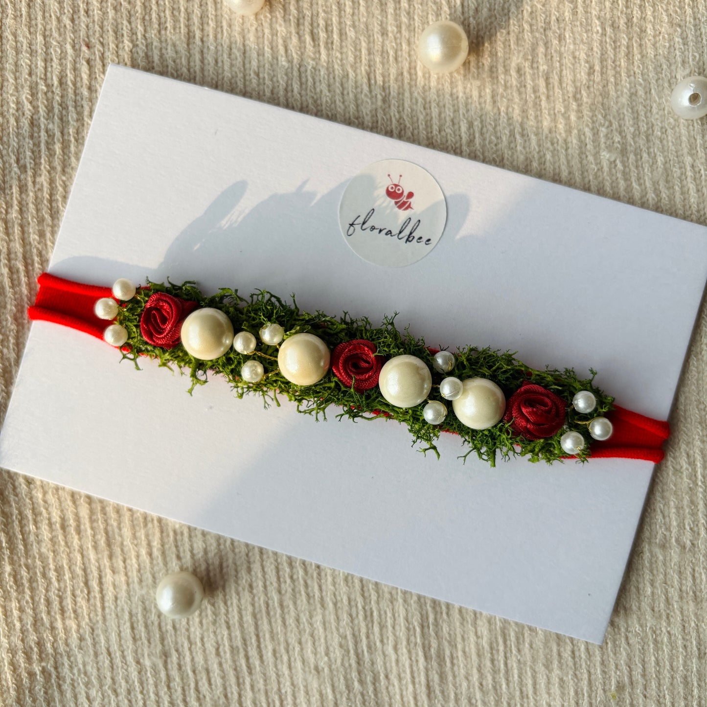 Floralbee exclusive Christmas floral baby headband - 2