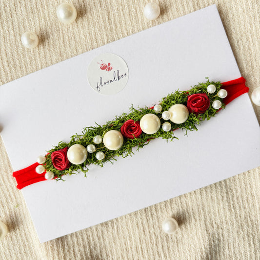 Floralbee exclusive Christmas floral baby headband - 2