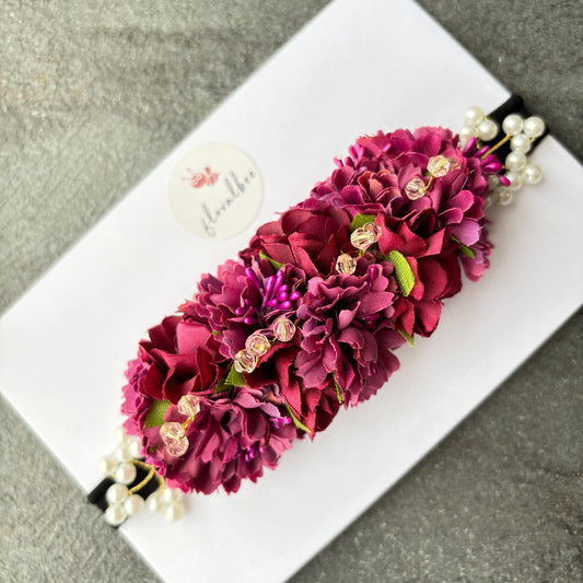 Floralbee exclusive Shades of wine floral baby headband