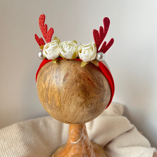 Christmas floral baby headband- 2