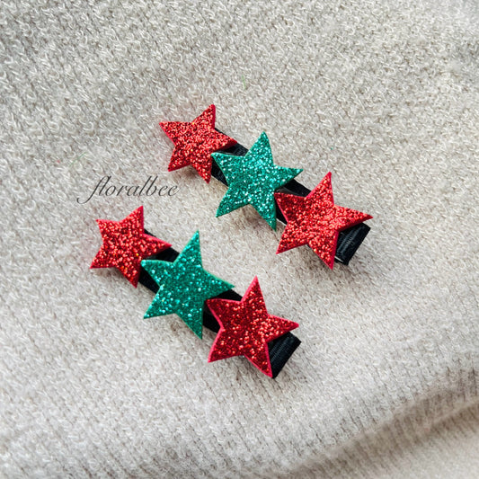 Christmas star alligator clip - pack of 2