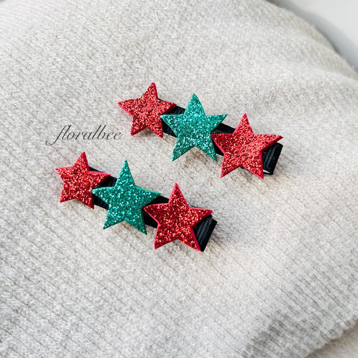 Christmas star alligator clip - pack of 2