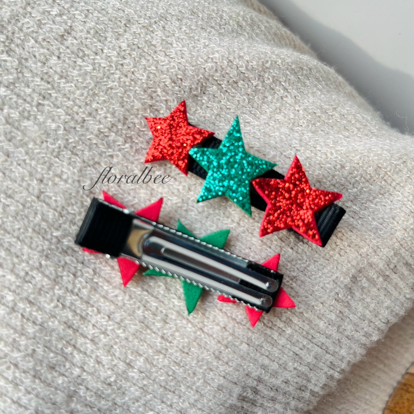 Christmas star alligator clip - pack of 2