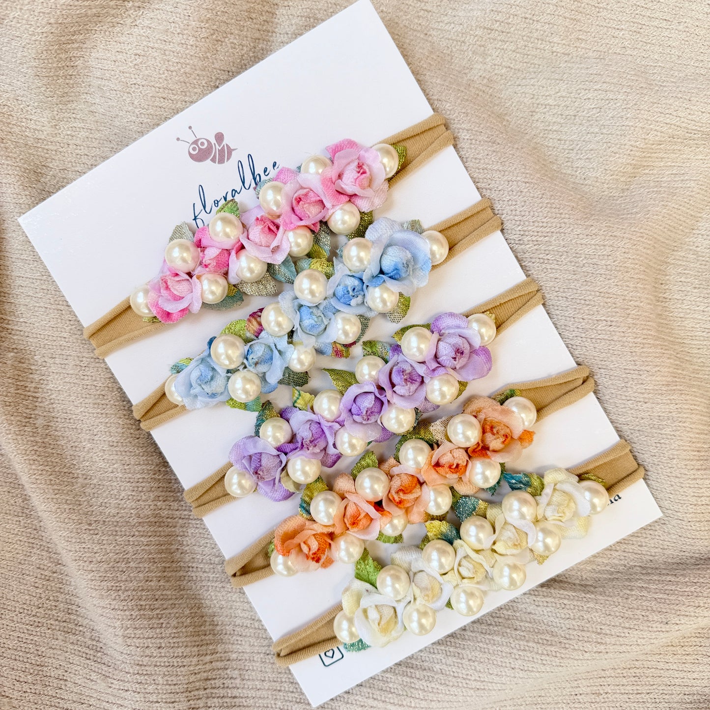 New Pastel Floral Headbands Combo of 5